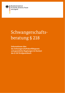 Schwangerschaftsberatung § 218 - Bundesministerium für Familie