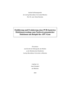 Etablierung und Evaluierung eines PCR