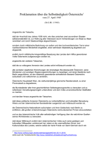 Proklamation über die Selbständigkeit Österreichs