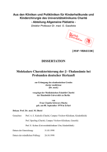 DISSERTATION Molekulare Charakterisierung der β