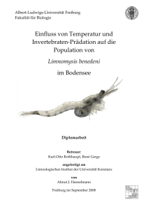 Einfluss von Temperatur und Invertebraten