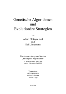 Genetische Algorithmen und Evolutionäre Strategien
