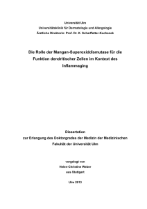 Die Rolle der Mangan-Superoxiddismutase für die