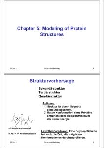 Chapter 5: Modeling of Protein Structures Strukturvorhersage
