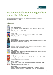 Medienempfehlungen für Jugendliche von 12 bis 16 Jahren