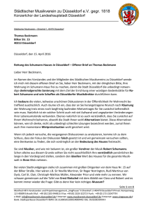 Rettet das Schumann-Haus Offener Brief und Appell des