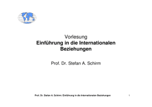 Vorlesung Einführung in die Internationalen Beziehungen