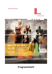 Programmheft - Hochschule für Musik und Theater Rostock