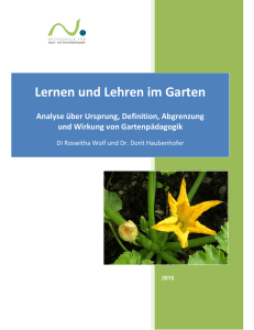Lernen und Lehren im Garten