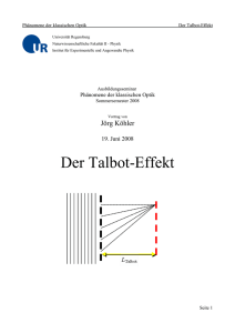 Der Talbot-Effekt - Physik