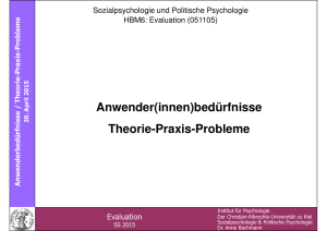 Anwender(innen)bedürfnisse Theorie-Praxis-Probleme