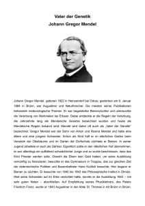 Johann Gregor Mendel - Bienenzuchtverein Sulzbach