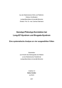 Genotyp-Phänotyp-Korrelation bei Long-QT