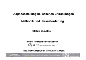 Präsentation von Prof. Dr. Stefan Mundlos