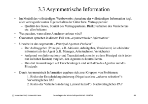 3.3 Asymmetrische Information