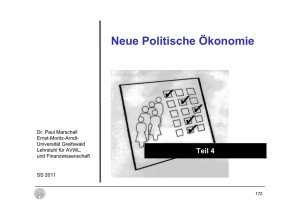 Neue Politische Ökonomie - Ernst-Moritz-Arndt