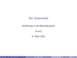 Der Gütermarkt