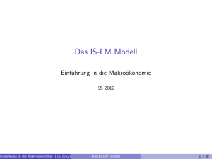 Das IS-LM Modell