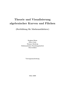 Thomas Markwig, Theorie und Visualisierung algebraischer Kurven