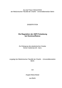 Die Regulation der ANP-Freisetzung bei Herzinsuffizienz
