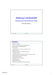 Einführung in die Biostatistik - Beuth Hochschule für Technik Berlin