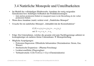 3.4 Natürliche Monopole und Unteilbarkeiten