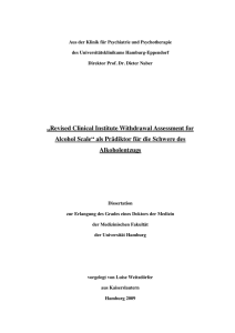 „Revised Clinical Institute Withdrawal Assessment for Alcohol Scale