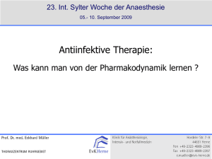 Antiinfektive Therapie: Was kann man von der Pharmakodynamik