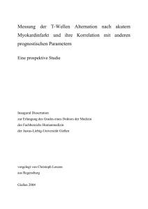 Messung der T-Wellen Alternation nach akutem Myokardinfarkt und