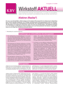 Wirkstoff AKTUELL Aliskiren (Rasilez®)