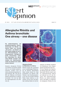 Allergische Rhinitis und Asthma bronchiale