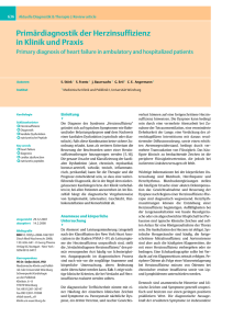 Primärdiagnostik der Herzinsuffizienz in Klinik und Praxis