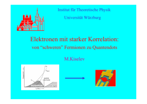 Elektronen mit starker Korrelation