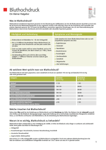 Bluthochdruck – ein kleiner Ratgeber