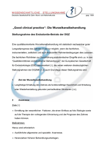 Good clinical practice: Die Wurzelkanalbehandlung