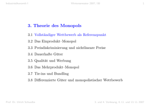 3. Theorie des Monopols