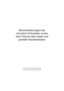 Blutveränderungen bei chronisch Erkrankten sowie