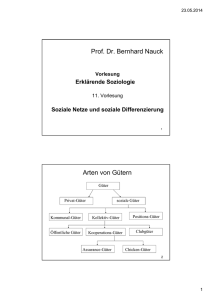 Prof. Dr. Bernhard Nauck Arten von Gütern