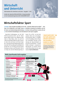 Wirtschaftsfaktor Sport