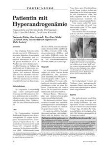 Patientin mit Hyperandrogenämie
