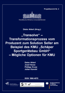 Ahlert, D. (Hrsg.), Hesse, J., Kruse, P., Kawohl, J., "Transolve"