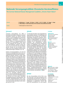 Nationale VersorgungsLeitlinie Chronische Herzinsuffizienz