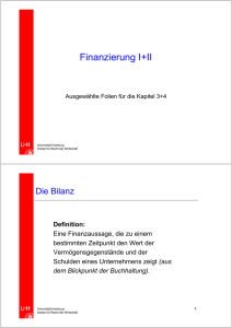 Finanzierung I+II - Universität Hamburg