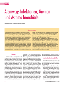 Atemwegs-Infektionen, Giemen und Asthma bronchiale