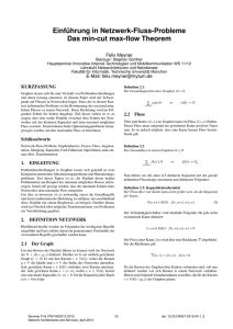 Einführung in Netzwerk-Fluss-Probleme Das min-cut max