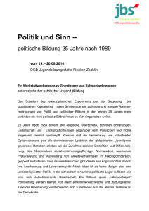 Politik und Sinn - `DGB-Jugendbildungsstätte`.