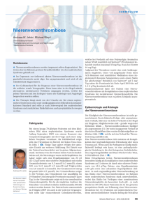 Nierenvenenthrombose - Swiss Medical Forum