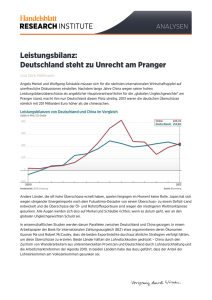Leistungsbilanz: Deutschland steht zu Unrecht am Pranger