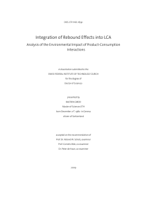 Integration of Rebound Effects into LCA - ETH E