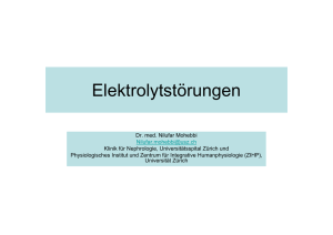 Elektrolytstörungen - UniversitätsSpital Zürich
